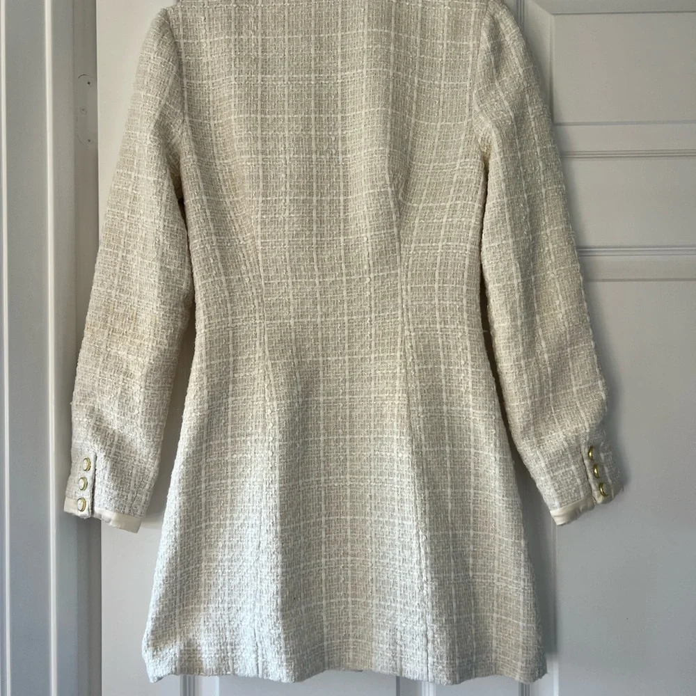 Reformation Ivory Textured Long Blazer - Picture 2 of 3